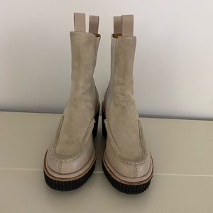 Beautiful platform wedge boots leather and suede from rag and bone size 8